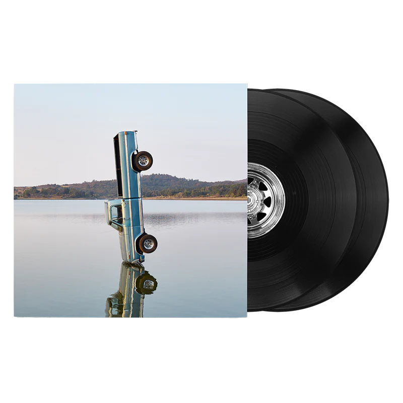 Black Post Malone merch 2LP F1 Trillion vinyl record with truck lake cover artwork on front collector music merchandise