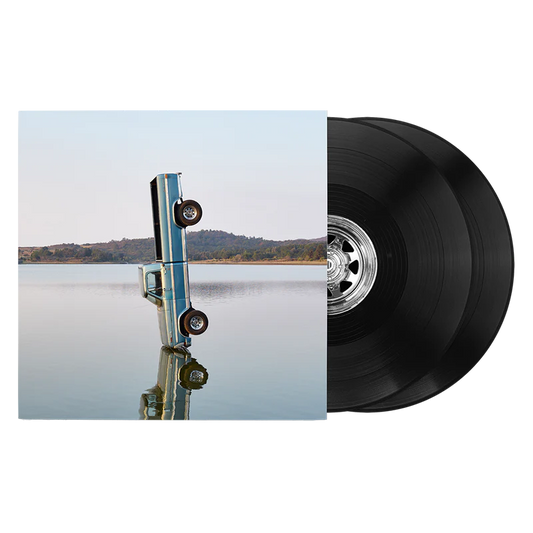 Black Post Malone merch 2LP F1 Trillion vinyl record with truck lake cover artwork on front collector music merchandise