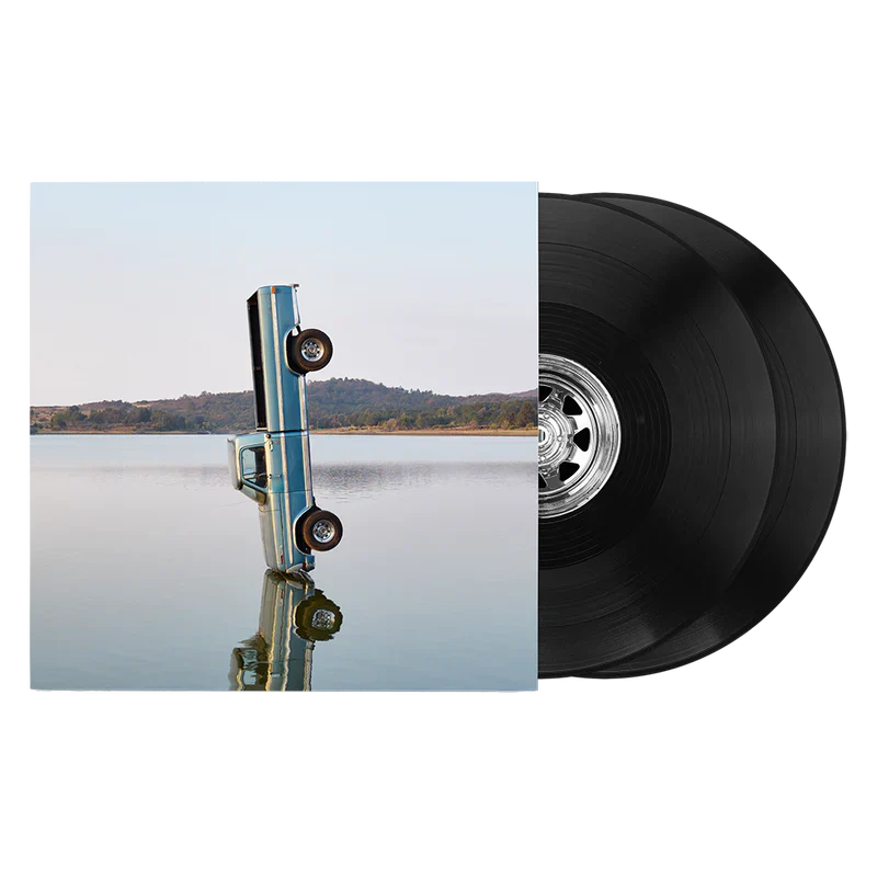 Black Post Malone merch 2LP F1 Trillion vinyl record with truck lake cover artwork on front collector music merchandise
