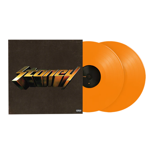 Orange Post Malone merch 2LP Stoney vinyl record with album cover artwork on front collector music fan merchandise